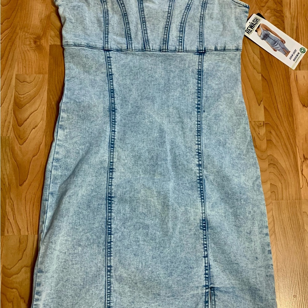 Rewash Light Blue Stonewashed Denim Dress - New with tags